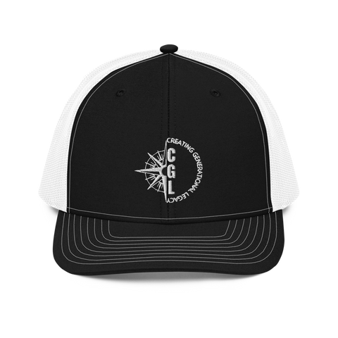 CGL Black & White Trucker Cap